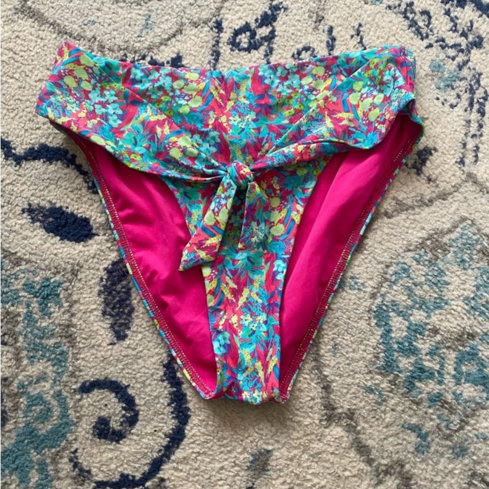 Sunsets tie high rise bikini bottoms